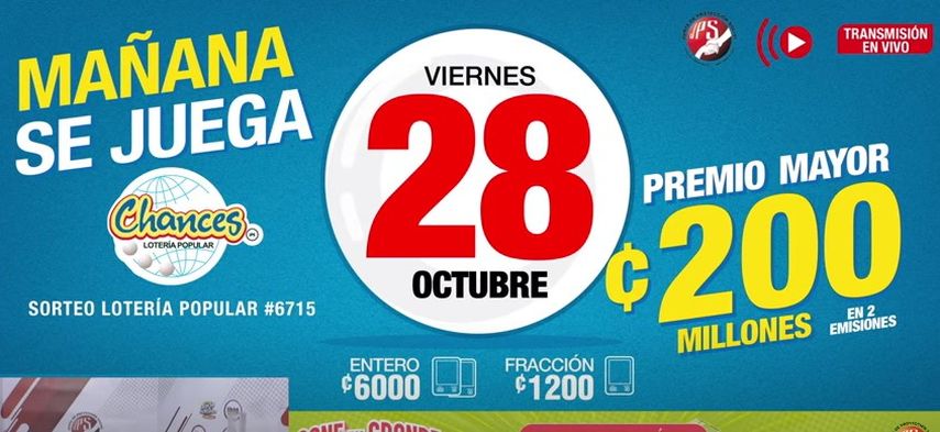 En vivo Lotería Chance y Sorteo Navideño de Costa Rica para hoy