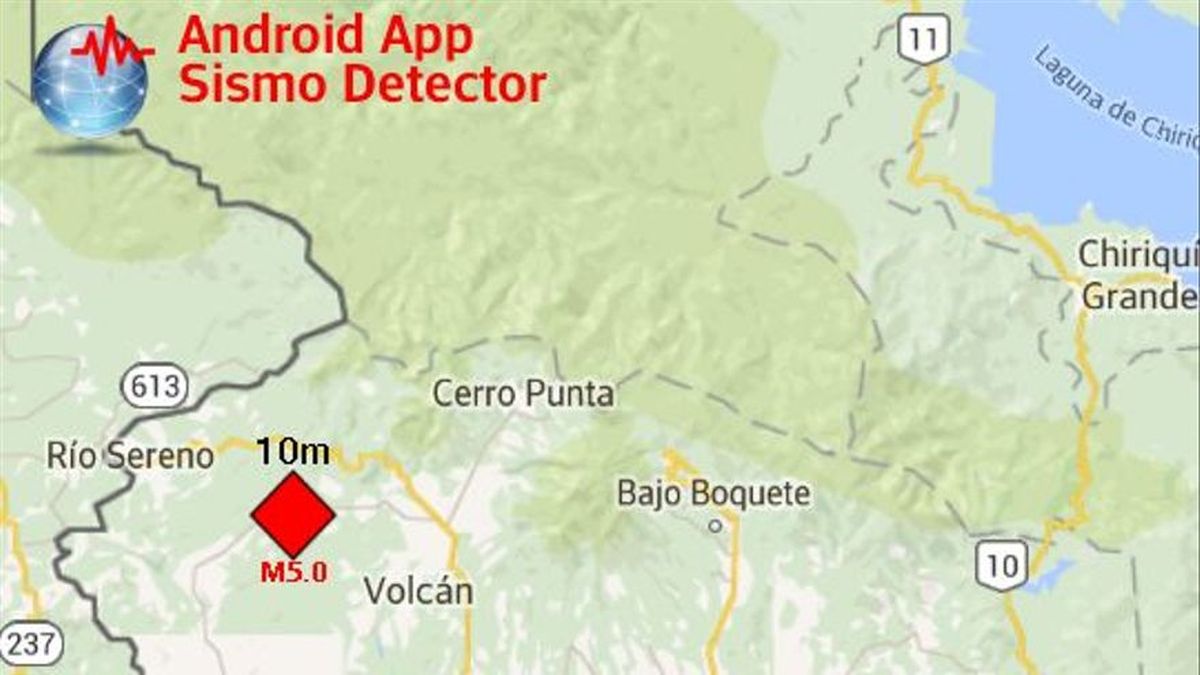 Se registra sismo de 5 grados de magnitud en Chiriquí