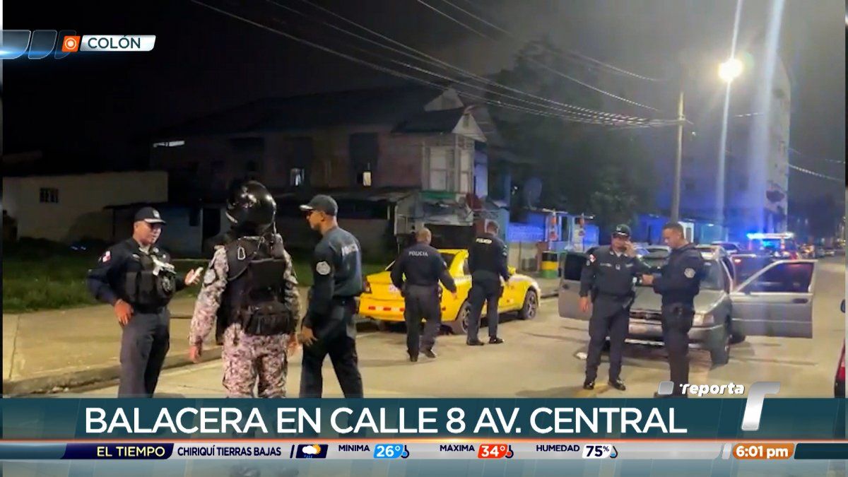 Balacera entre bandas rivales de Colón deja dos personas heridas