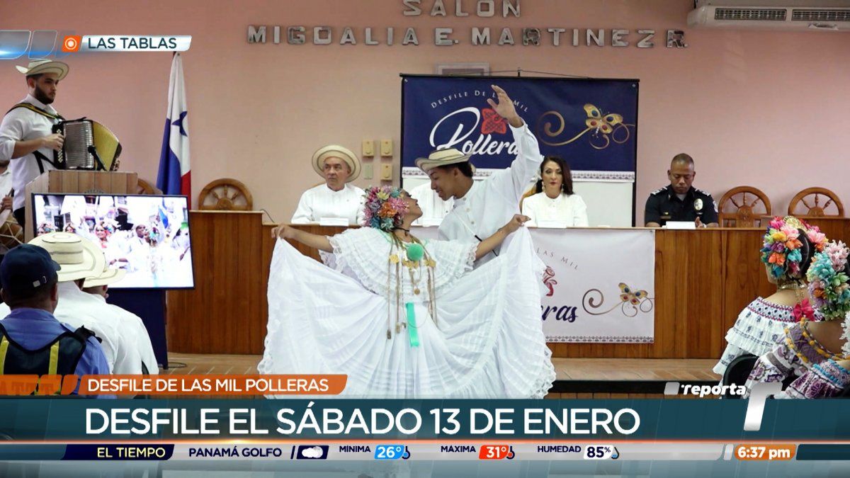 Todo listo para el Desfile de las Mil Polleras este sábado 13 de enero