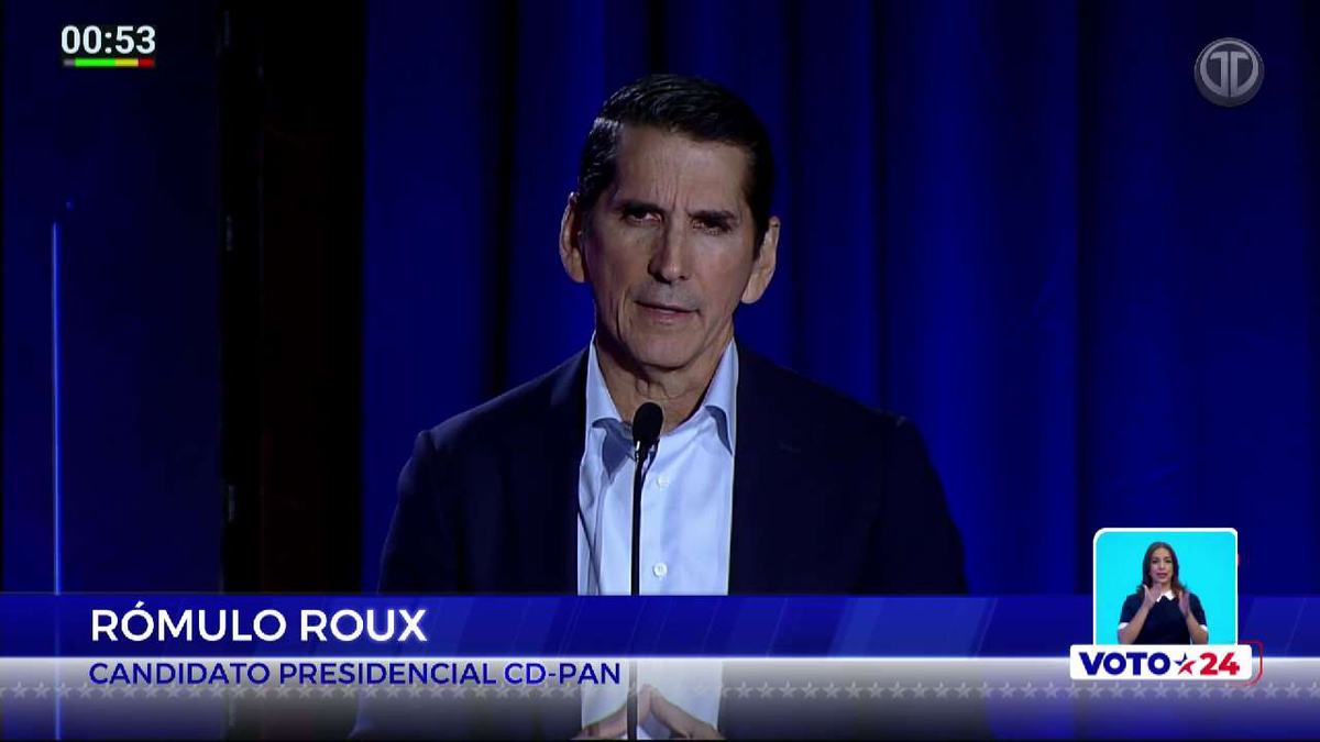 Primer debate presidencial 2024 Intervenciones de Rómulo Róux