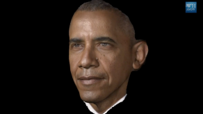 Imagen de Obama en 3D