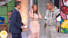 Kenny Man improvisa un rap en Un Nuevo Día en Miami