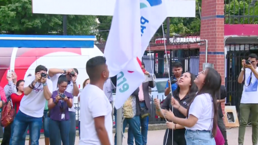 Realizan izada de la bandera de la JMJ 2019 en la Universidad de Panamá