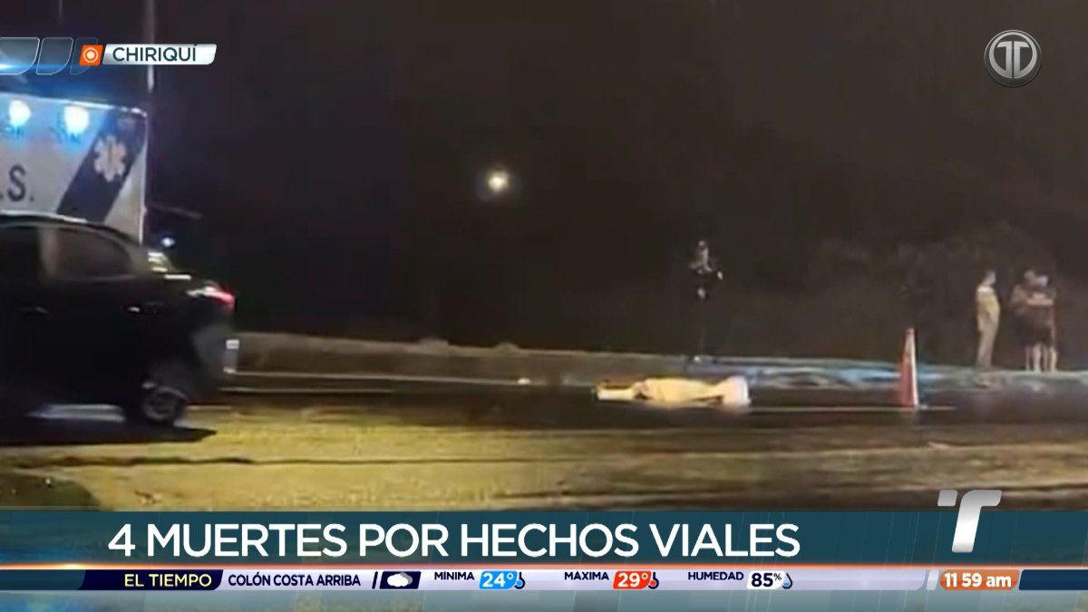 Fallecen cuatro personas por accidentes de tránsito en Chiriquí