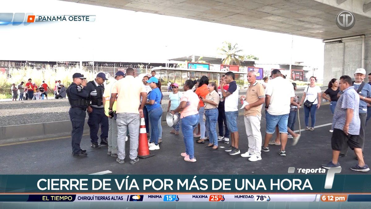 Residentes de comunidad en La Chorrera protestaron en la vía Interamericana por falta de agua