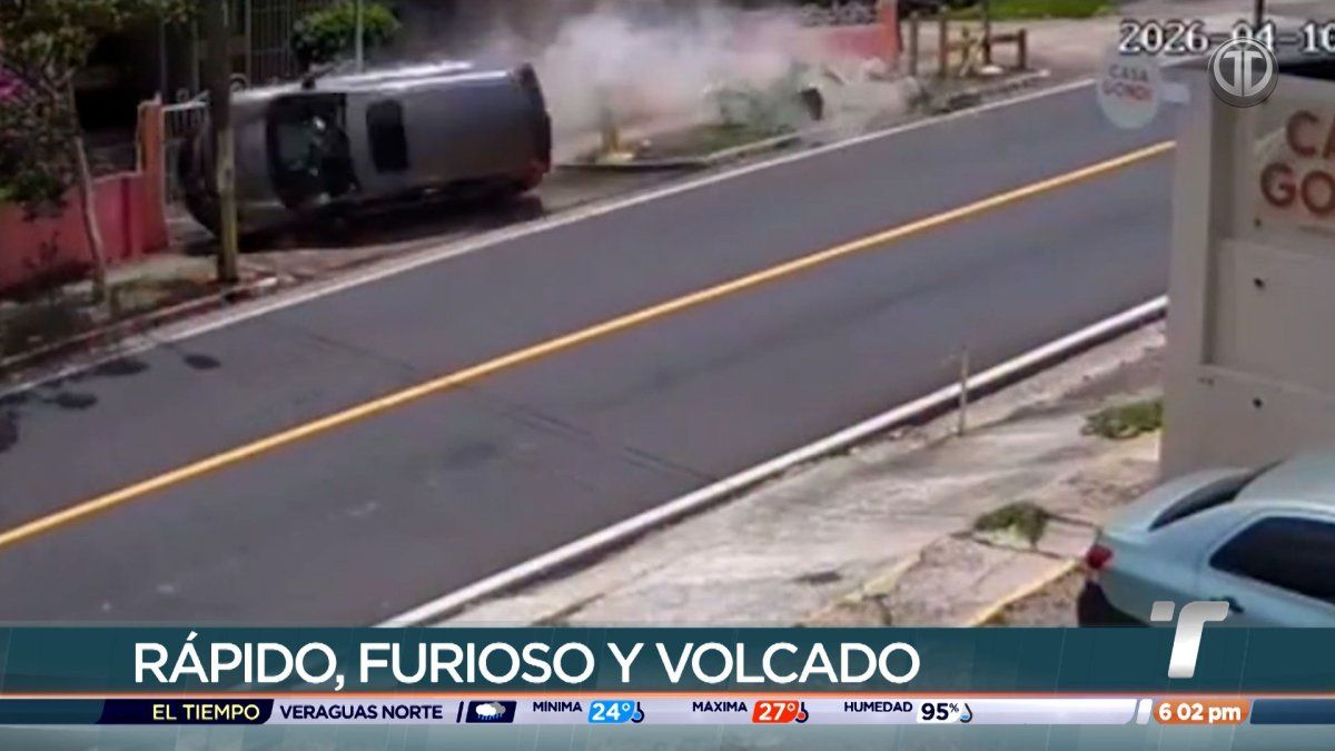 Cámara de videovigilancia capta accidente en calle 74 de Betania