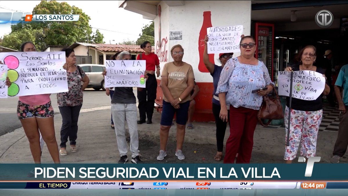 Residentes de La Villa de Los Santos piden la reactivación de semáforo