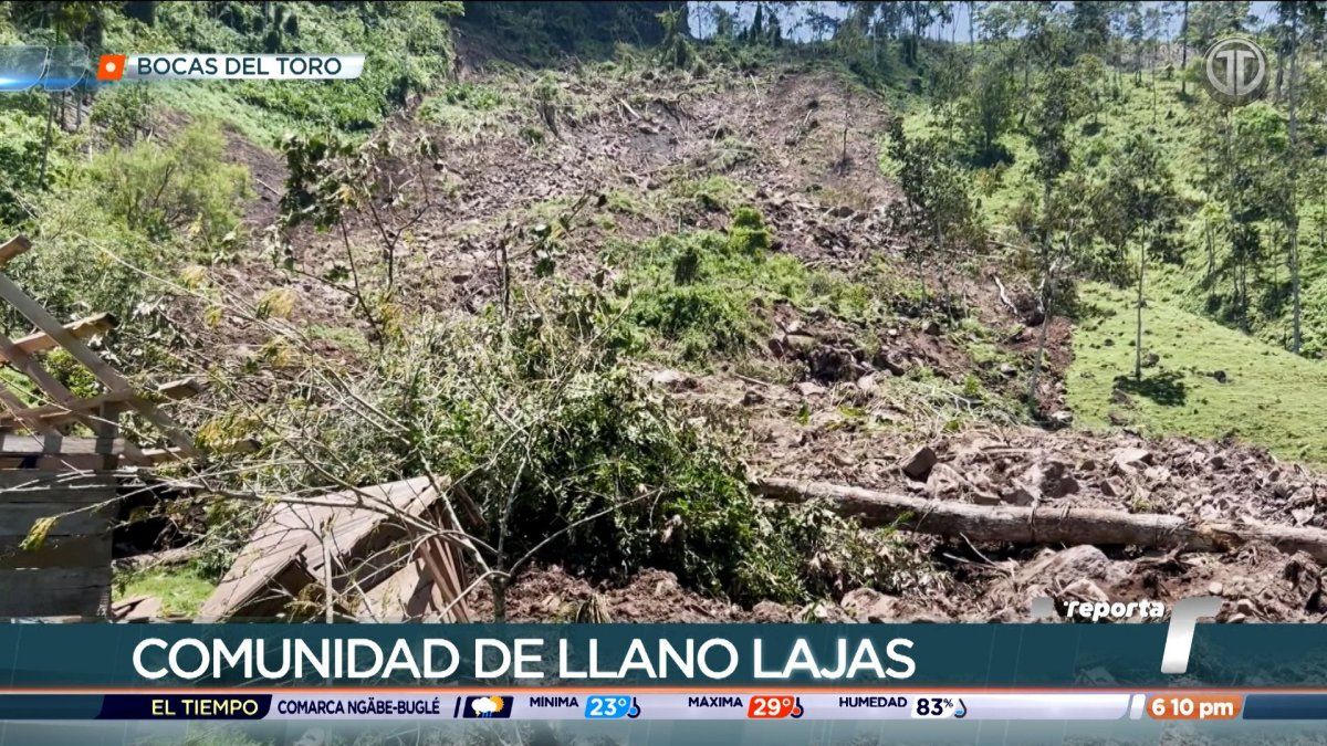 Nueve viviendas afectadas por deslizamiento de tierra en Bocas del Toro