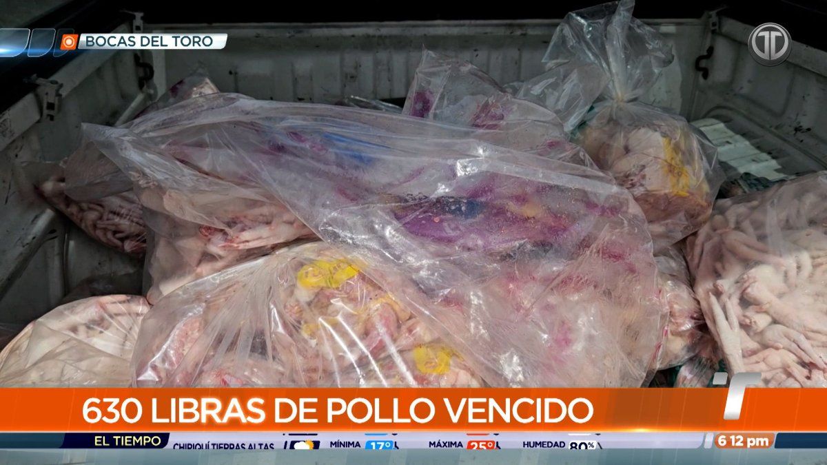 La Acodeco decomisa 630 libras de pollo vencido en comercio en Changuinola