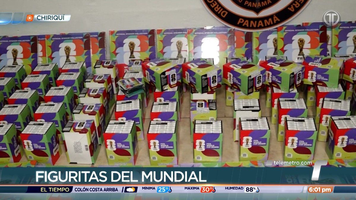 Decomisan en Chiriquí camisetas falsificadas de la Selección y figuritas del Mundial
