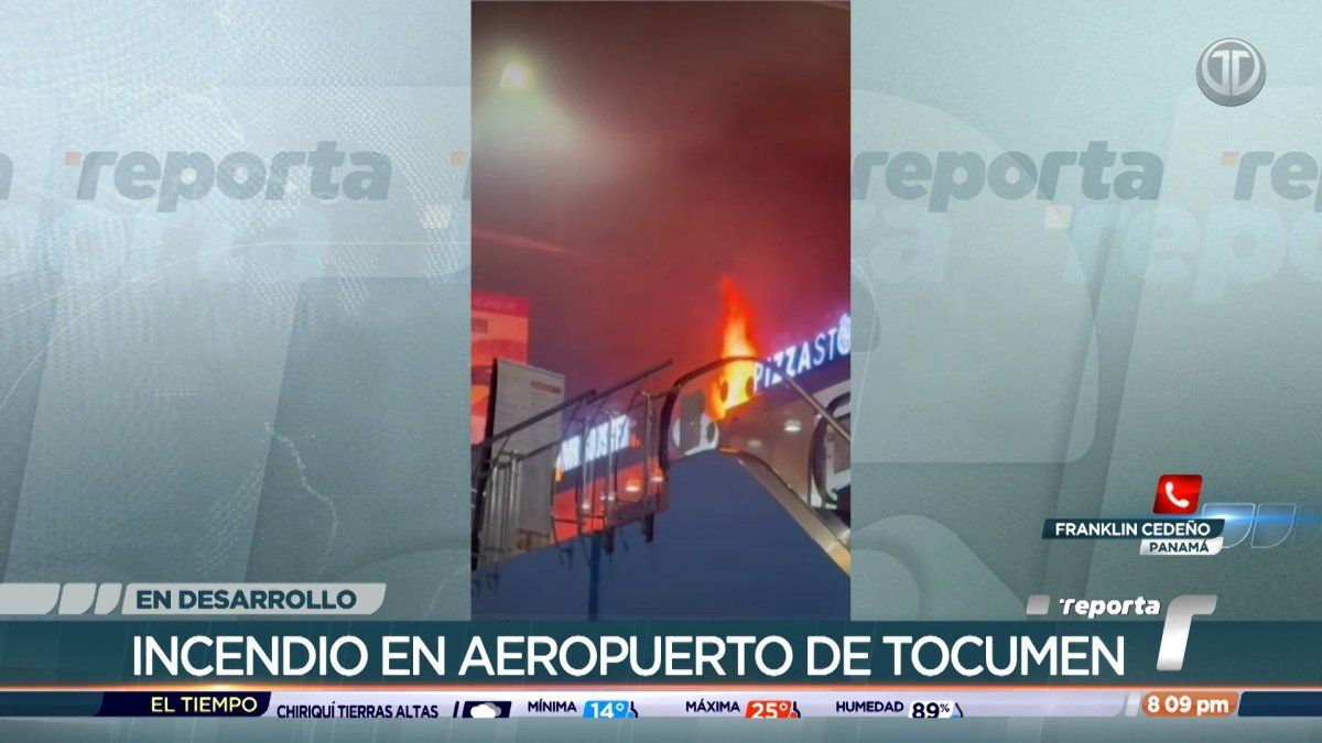 Se registra un incendio en el Aeropuerto Internacional de Tocumen