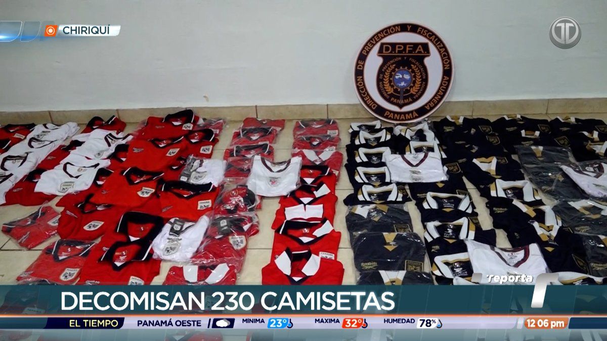 Decomisan 230 camisetas de la Selección de Panamá presuntamente falsificadas