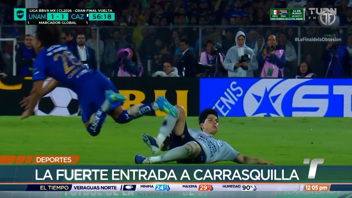 Adalberto Carrasquilla sufrió lesión durante la final de vuelta del fútbol mexicano