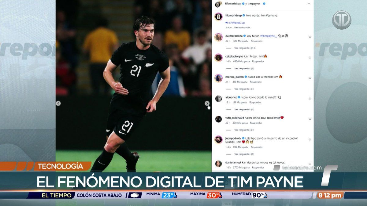 Tim Payne, el futbolista de Nueva Zelanda que se volvió viral en redes sociales