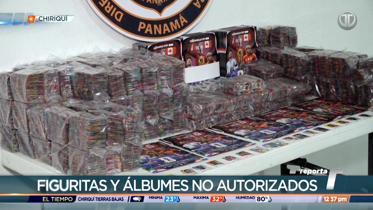 Aduanas decomisa álbumes del Mundial, figuritas y camisetas de la Selección Nacional falsificadas