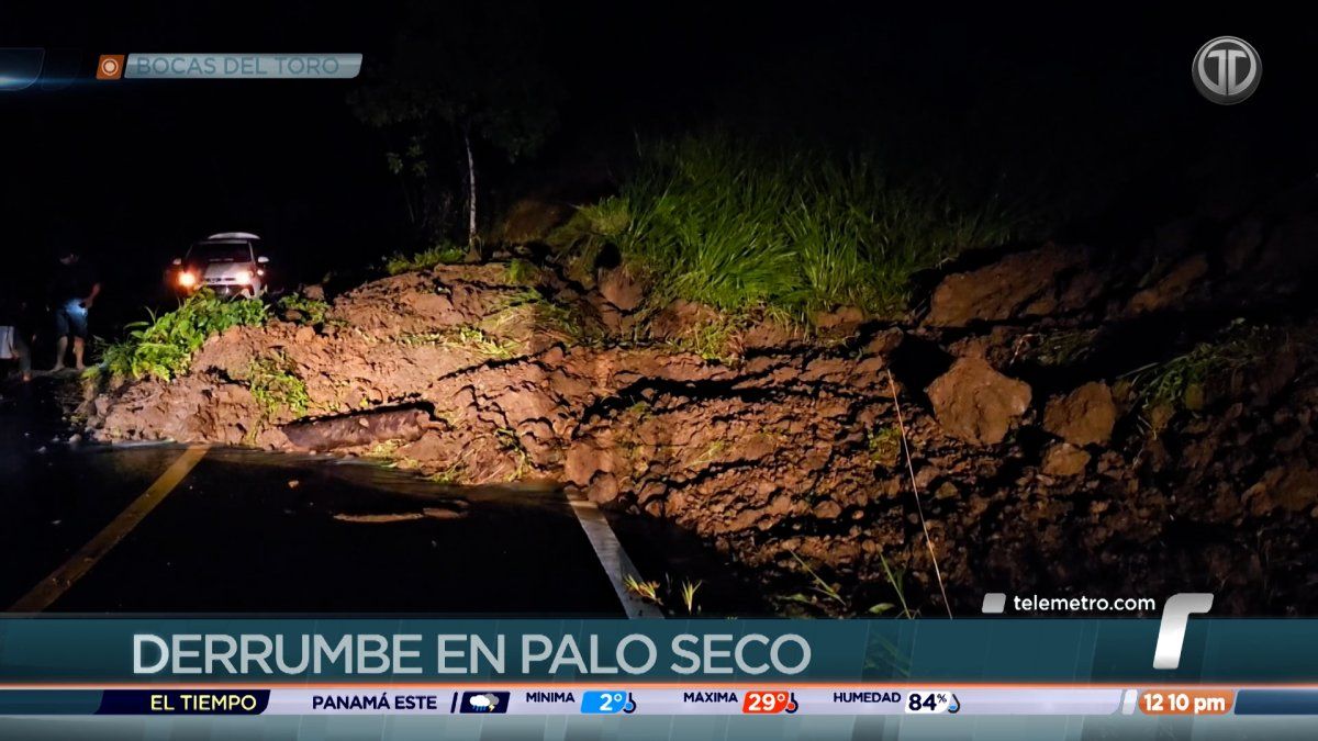 Fuertes lluvias provocan deslizamientos de tierra en Valle Riscó, Bocas del Toro