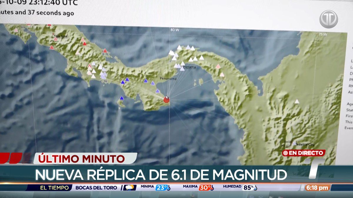 Panamá registra cientos de réplicas tras el terremoto de magnitud 7.5 del 9 de octubre
