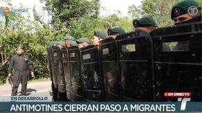 ¡AHORA! Antimotines bloquean el paso a migrantes que se dirigían a Bugaba, Chiriquí
