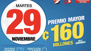 Resultados de la lotería tica del 29 de noviembre.