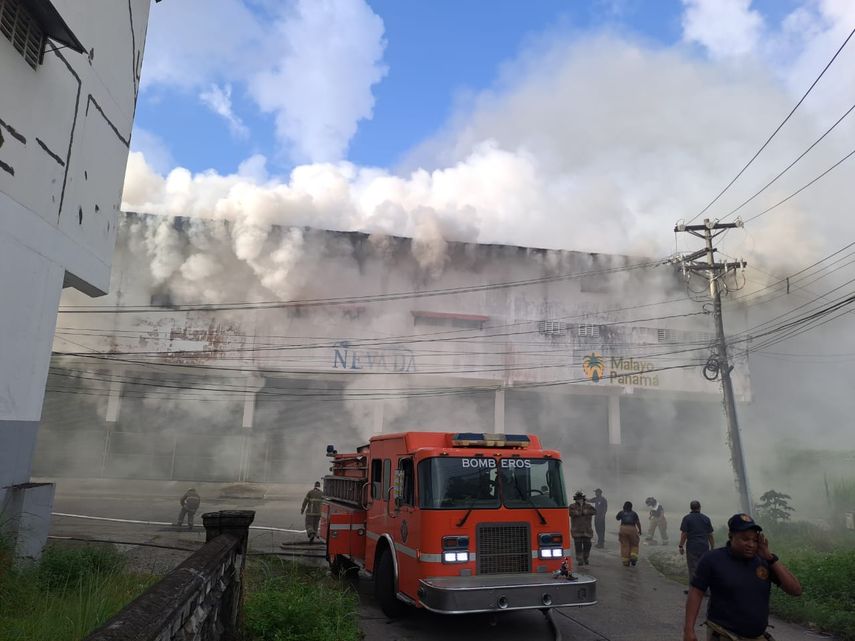 Vista de la zona del incendio en Colón.&nbsp;