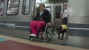 Perros ayudan a discapacitados en metro de Buenos Aires