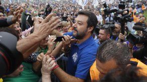 Mitin en apoyo a Salvini como líder de oposición en Italia