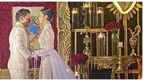 Nodal y Ángela en el altar.