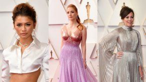 OSCAR 2022: Tonos plateados y mucho brillo en la alfombra roja
