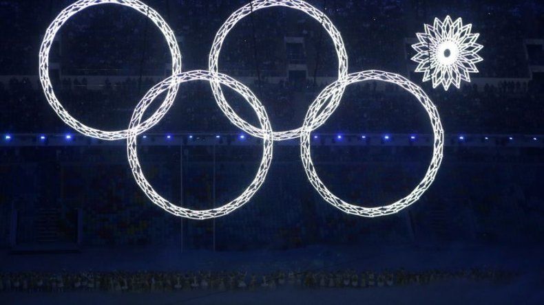 TV rusa: Imágenes grabadas de aros olímpicos