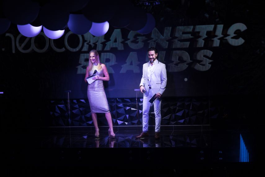 Karen Chalmers y Marco Oses durante la preventa Medcom 2024.