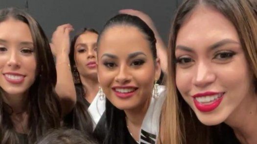 candidatas emocionadas en los ensayos de Señorita Panamá 2021