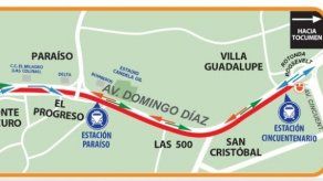 Cerrarán dos carriles de la Ave. Domingo Díaz por trabajos en las estaciones San Miguelito y Paraíso