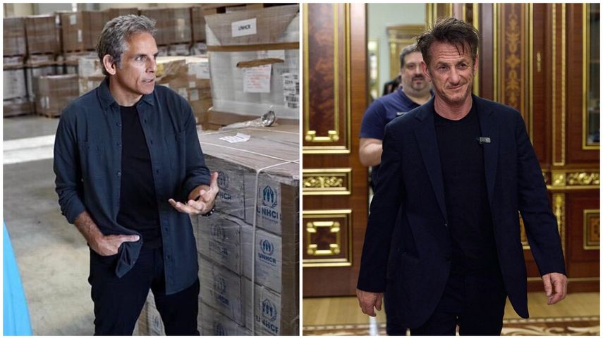 Composición de fotos de los actores Ben Stiller y Sean Penn.