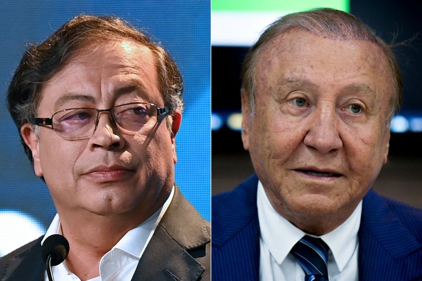 El izquierdista Gustavo Petro y el millonario independiente Rodolfo Hernández.