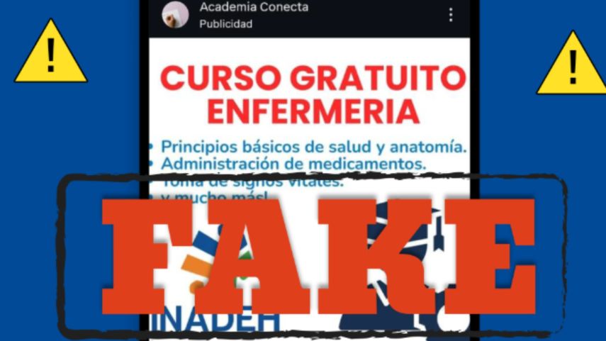 INADEH alerta sobre información falsa de cursos a través de redes sociales.
