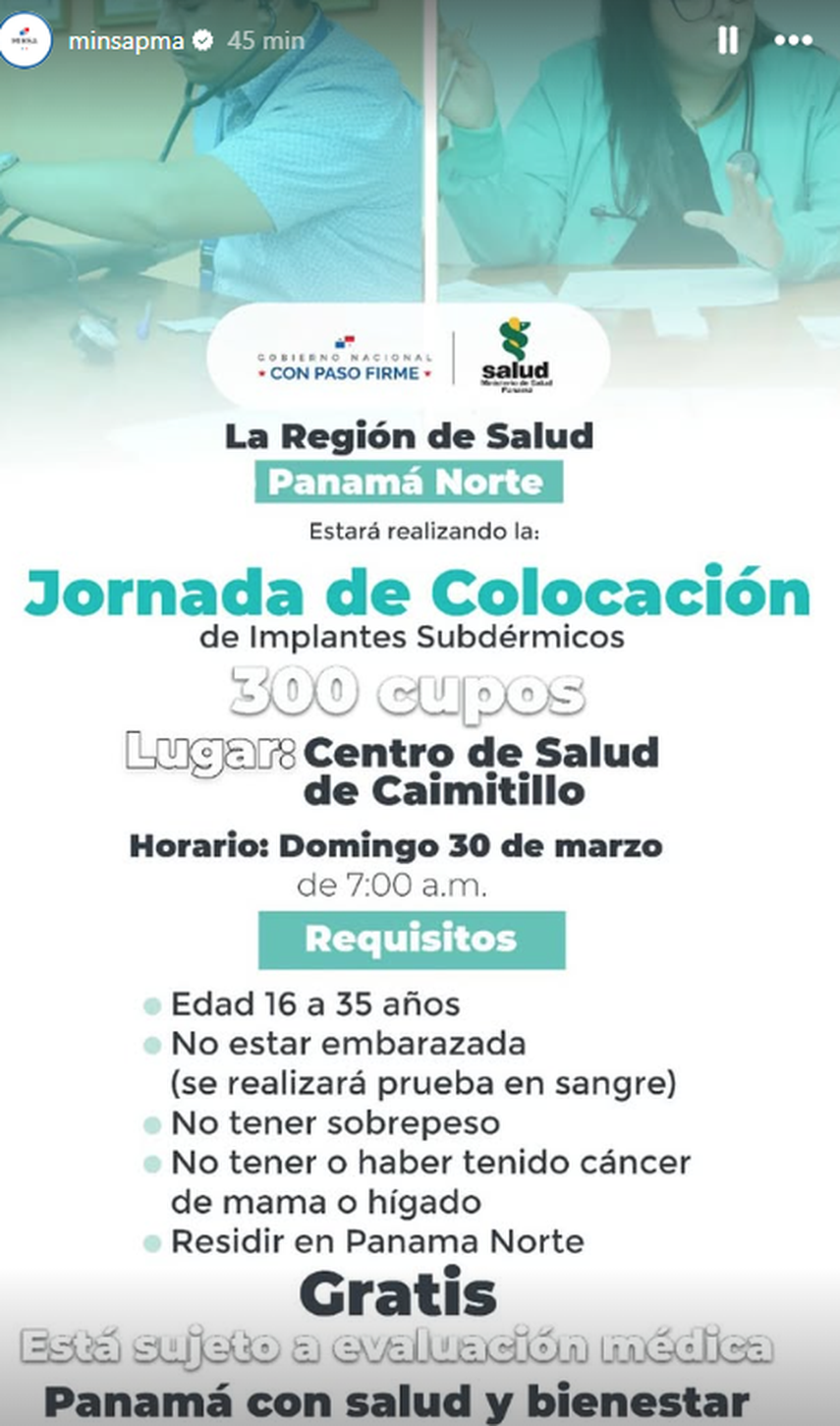 Jornada de colocación de implantes subdermicos del MINSA. Jornada de colocación de implantes subdermicos del MINSA. 