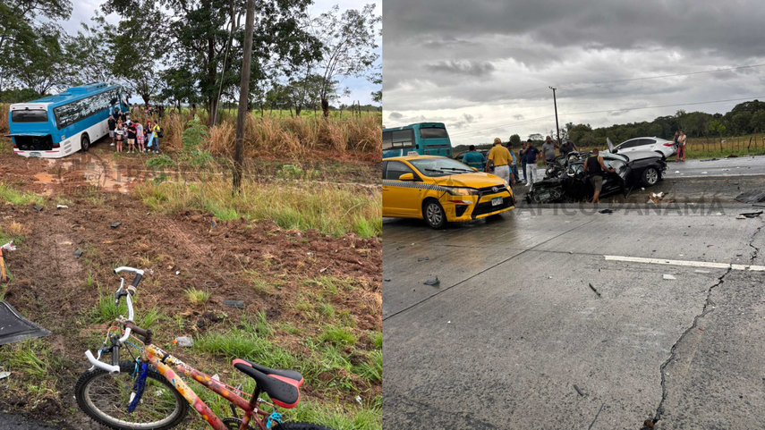 ¡Precaución! Se registra accidente en la carretera Panamericana a la altura de Antón.
