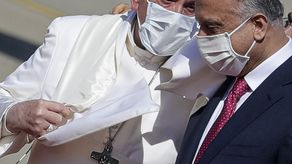 El papa Francisco y el primer ministro Mustafa al-Kadhimi. El papa Francisco y el primer ministro Mustafa al-Kadhimi.