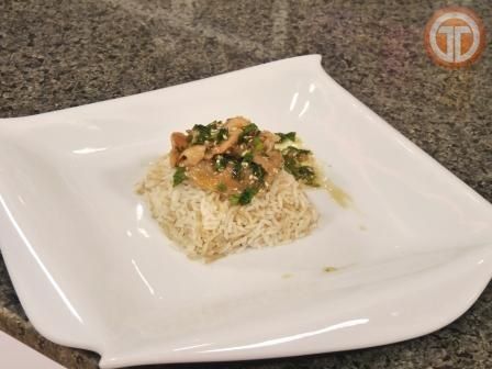 Ensalada de Arroz con salmón ahumado