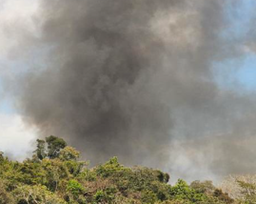 Bomberos invetsigan incendio en Cerro Patacón durante fiestas del Carnaval el pasado 11 de febrero 2024