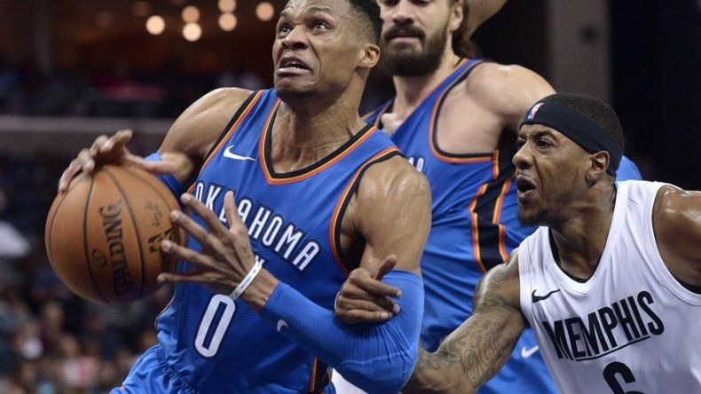 George, Westbrook guían a Thunder en triunfo sobre Grizzlies