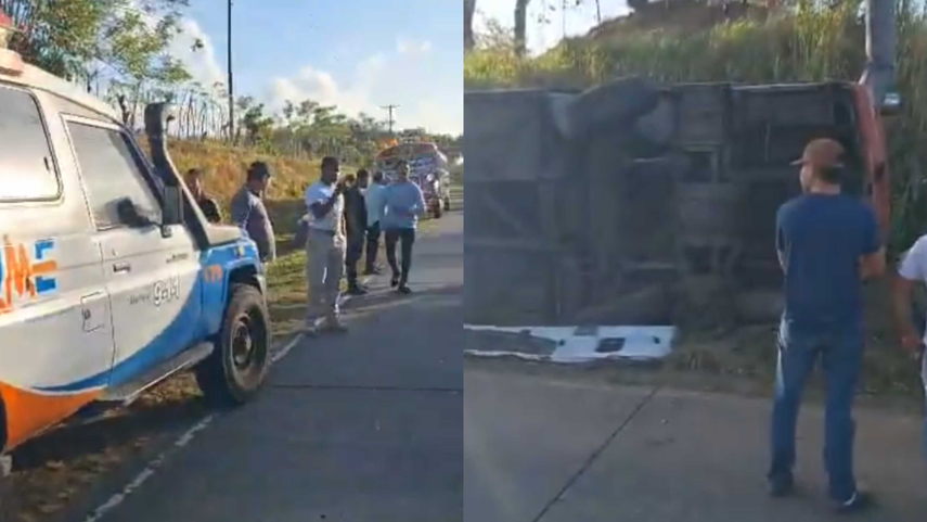 Bomberos atienden accidente de tránsito en Chepo.