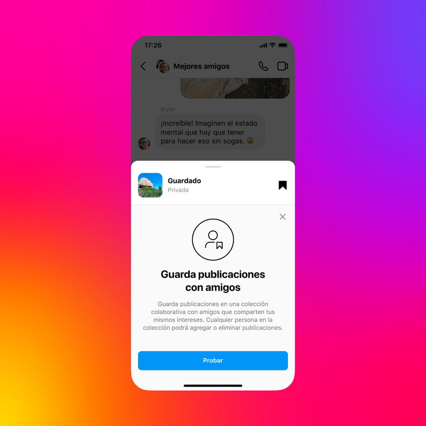 Sala grupal de Instagram 