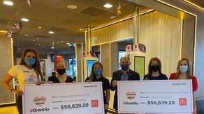 McDonald’s donó más de $113,278.40 como resultado delas ventas de Big Mac en el Gran Día 2021.