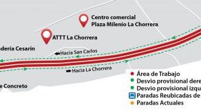 Anuncian desvíos en La Espiga de La Chorrera por trabajos del proyecto Corredor de las Playas