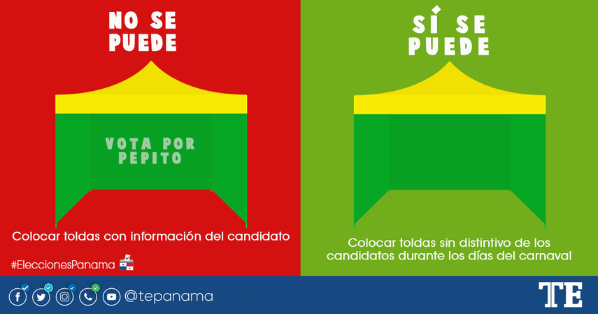 Anuncios del Tribunal Electoral haciendo referencia a la veda electoral