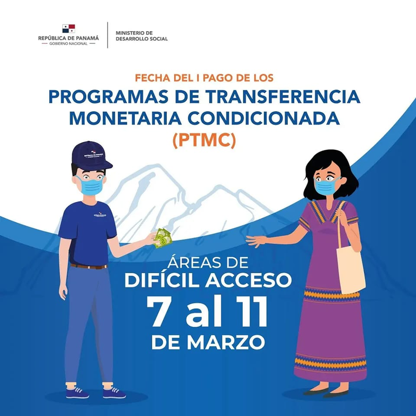 Para el segundo pago de la Transferencia monetaria condicionada de los programas del MIDES, el Gobierno ha destinado un total de B/.56,001,510.00.