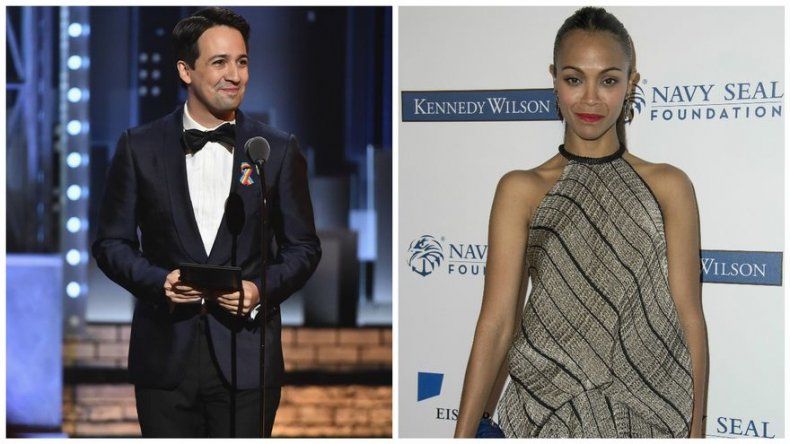 Lin-Manuel Miranda y Zoe Saldaña tendrán su estrella en el Paseo de la Fama