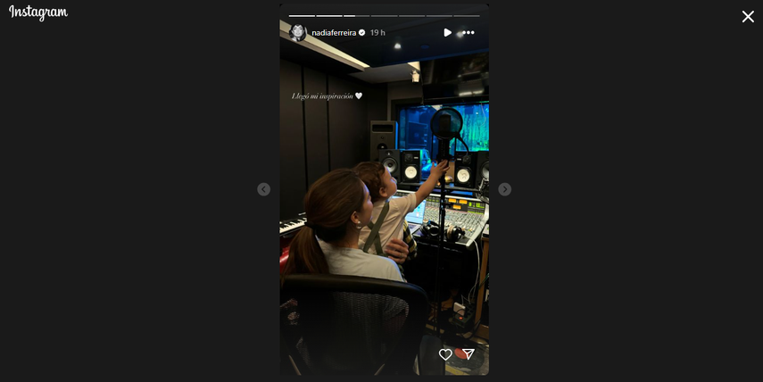 Nadia Ferreira en el estudio de música junto a Marquitos. Nadia Ferreira en el estudio de música junto a Marquitos.